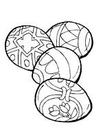 coloriage oeufs de paques decores